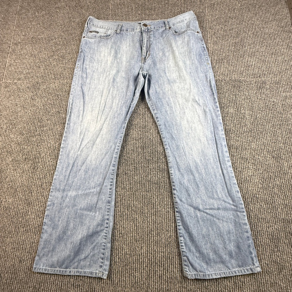 Calvin Klein Jeans Mens Size 38 Light Wash Bootcut Denim Blue 100% Cotton